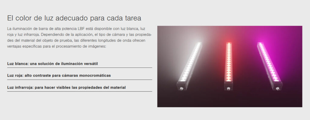 El color de luz adecuado para cada tarea